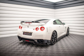 Splitter Posteriore Centrale con Barre Verticali + Flap Nissan GT-R R35 Facelift