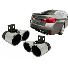Carica l'immagine nel visualizzatore di Gallery, Terminali di scarico per BMW Serie 5 F10 F11 (2011-2017) M5 LCI design cromato