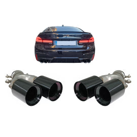 Terminali di scarico per BMW Serie 5 G30 G31 G38 (2016-2020) Serie 6 G32 (2016-2020) M5 design nero