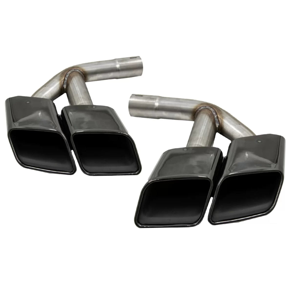 Terminali di scarico posteriore tubi per Audi Q7 4M (2015-2019) SQ7 design nero solo 3.0 Petrol Gasoline