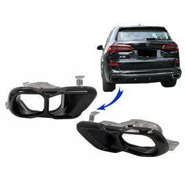 Scarico MufflerTips per BMW X5 G05 X6 G06 X7 G07 M-kit (2018 e successivi) M Sport design