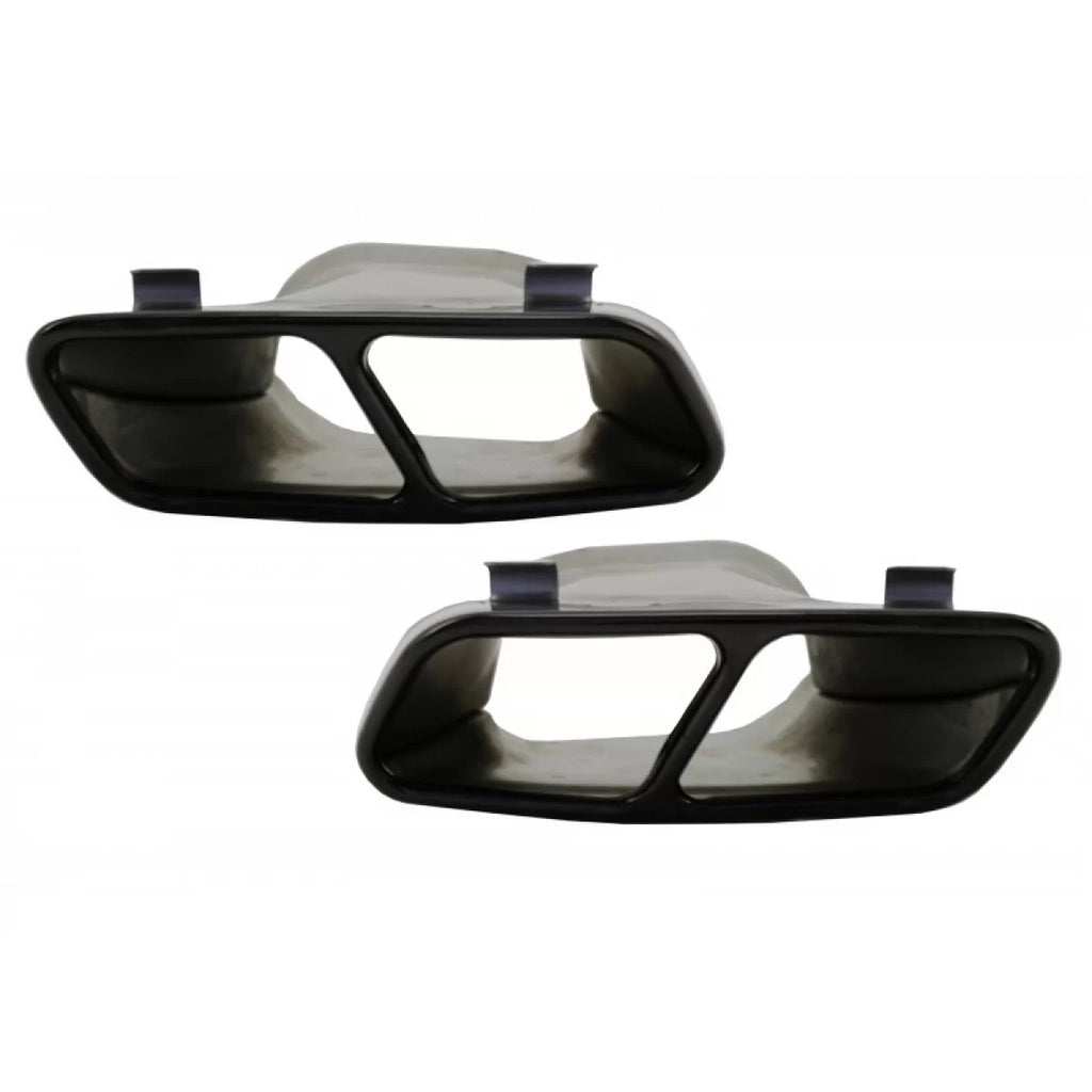 Scarico tubi per Mercedes-Benz Classe A W176 12-18 A design A45 / CLA W117 13-18 nero (2 doppio)