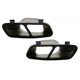 Scarico tubi per Mercedes-Benz Classe A W176 12-18 A design A45 / CLA W117 13-18 nero (2 doppio)