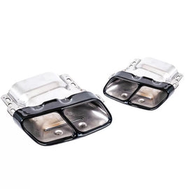 Scarico tubi per Mercedes-Benz Classe A W176 12-18 A design A45 / CLA W117 13-18 nero (2 doppio)