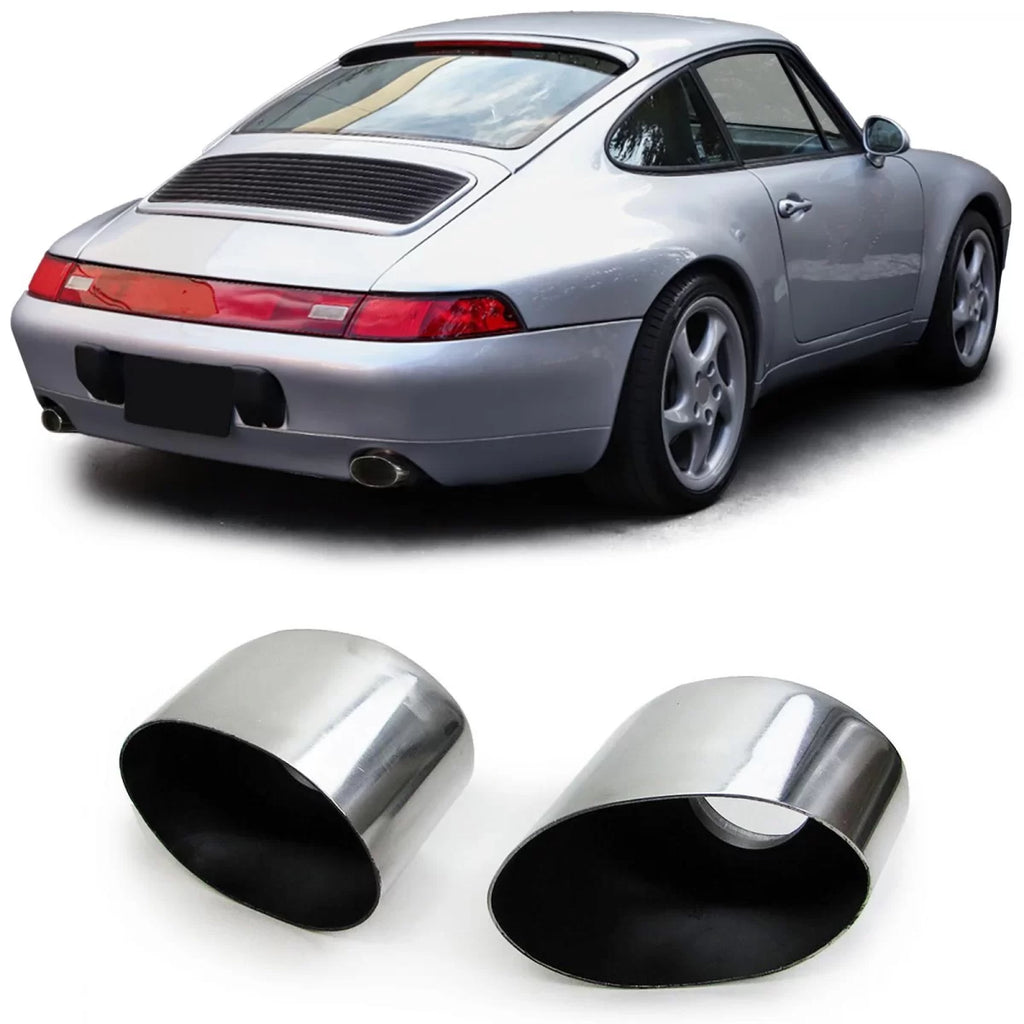Scarico terminali di scarico lucidato inox acciaio per Porsche 911 993 3.6 200kw 210kw
