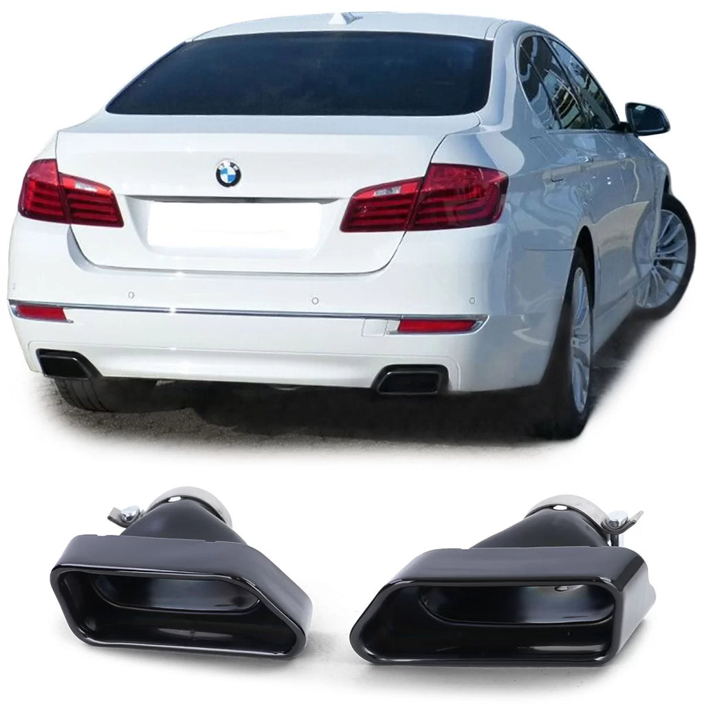 Scarico terminali di scarico V8 550 stile nero per Serie 5 BMW F10 F11 535i 535d