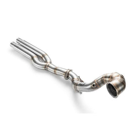 Downpipe sportivo Audi TTRS 8S 2.5 TFSI in acciaio inox 76mm