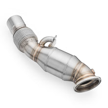 Carica l'immagine nel visualizzatore di Gallery, Downpipe sportivo BMW F30, F31, F34 GT LCI 330i, 330ix, 330e B48 in acciaio inox 88,9mm