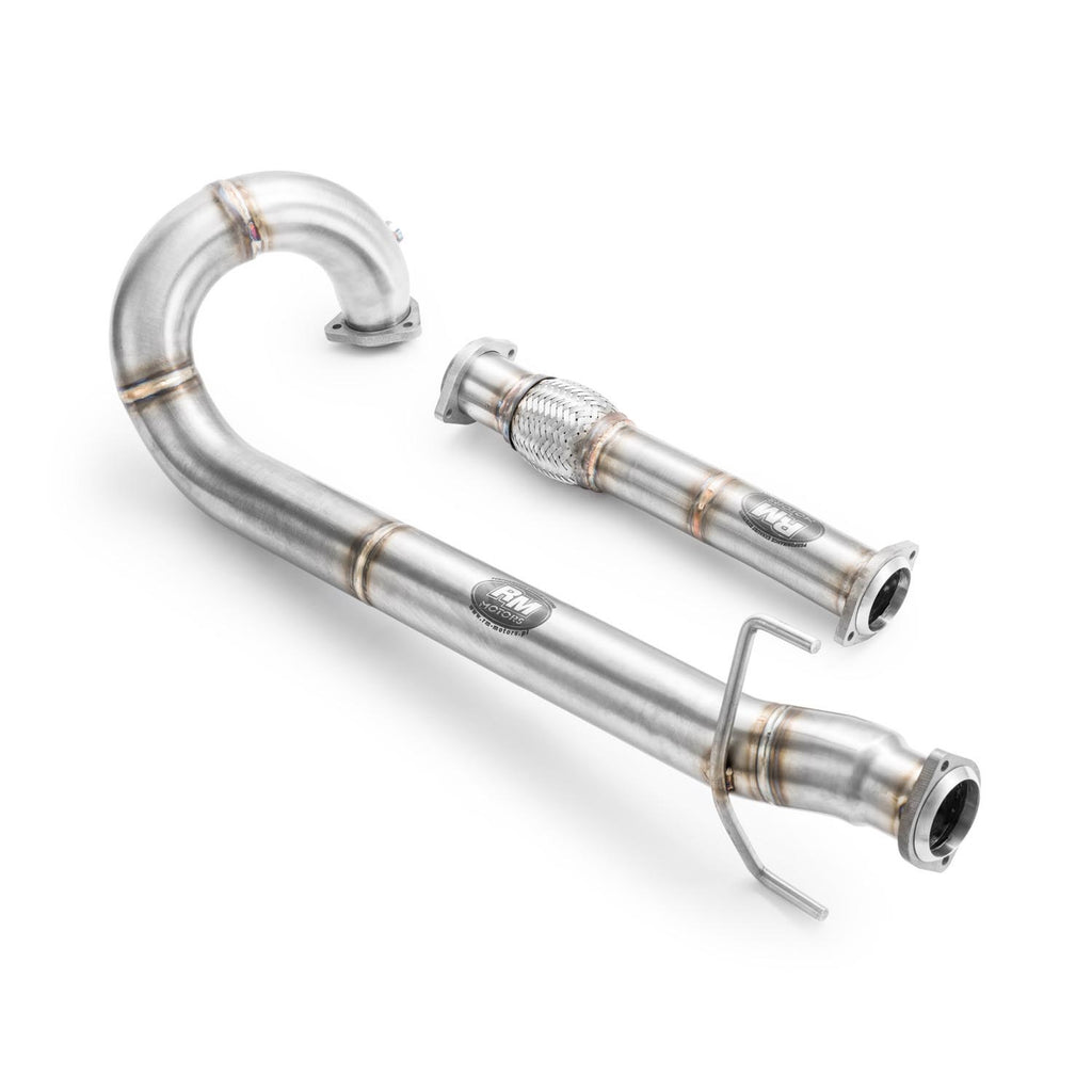 Downpipe sportivo Saab 9-3 9-5 Mk1, Mk2 2.0T, 2.3T B205, B235 in acciaio inox 76mm
