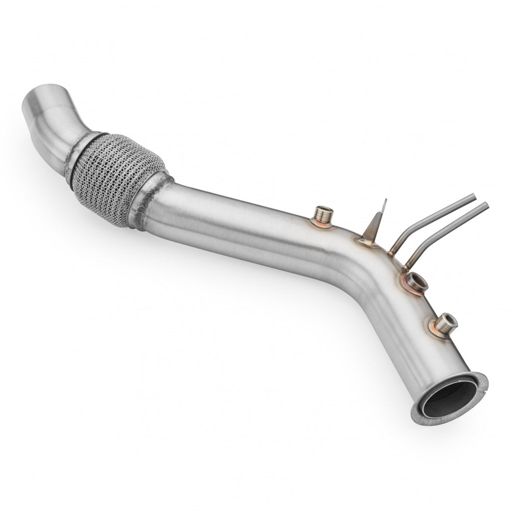 Downpipe sportivo BMW F25 X3 18d, 20dx, 28dx B47 in acciaio inox 63,5mm