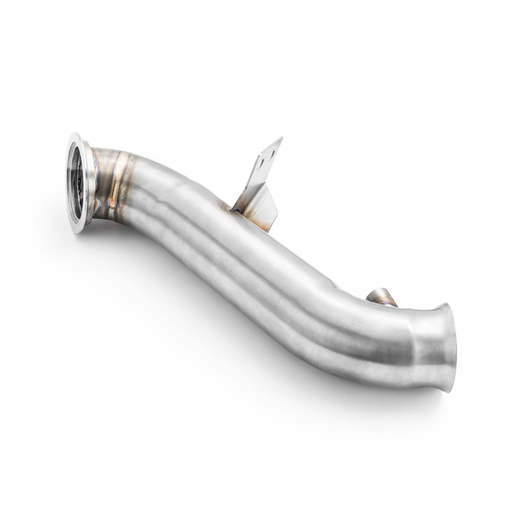 Downpipe sportivo Mercedes-Benz Classe C W205 C200 2.0 Turbo in acciaio inox 76mm