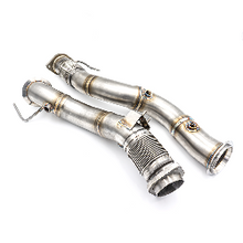 Carica l'immagine nel visualizzatore di Gallery, Downpipe sportivo BMW X3 F97 X3M S58 in acciaio inox 76mm