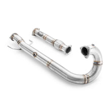 Carica l'immagine nel visualizzatore di Gallery, Downpipe sportivo Saab 9-3 9-5 Mk1, Mk2 2.0T, 2.3T B205, B235 in acciaio inox 76mm