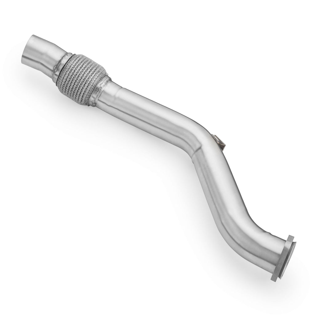Downpipe sportivo BMW Serie 5 E60,E61 M47N2 in acciaio inox 63,5mm