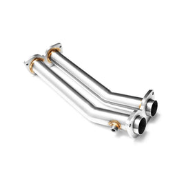 Downpipe sportivo BMW Serie 5 E60, E61 535d M57N in acciaio inox 2x50mm