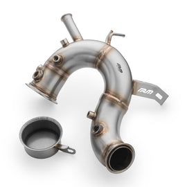Downpipe sportivo Volkswagen Golf VIII 2.0 TDI GTD in acciaio inox 76mm