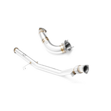 Load image into Gallery viewer, Downpipe sportivo Audi A4 B7 2.7, 3.0 TDI (catalizzatore + DPF) in acciaio inox 76mm