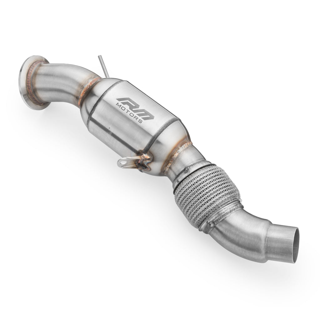 Downpipe sportivo BMW Serie 5 E60, E61 525d, 530d, 530xd M57N2 in acciaio inox 76mm