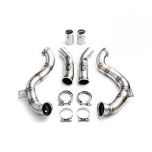Load image into Gallery viewer, Downpipe sportivo Mercedes-Benz W205 C63 AMG 4.0i V8 Bi-Turbo in acciaio inox 76mm