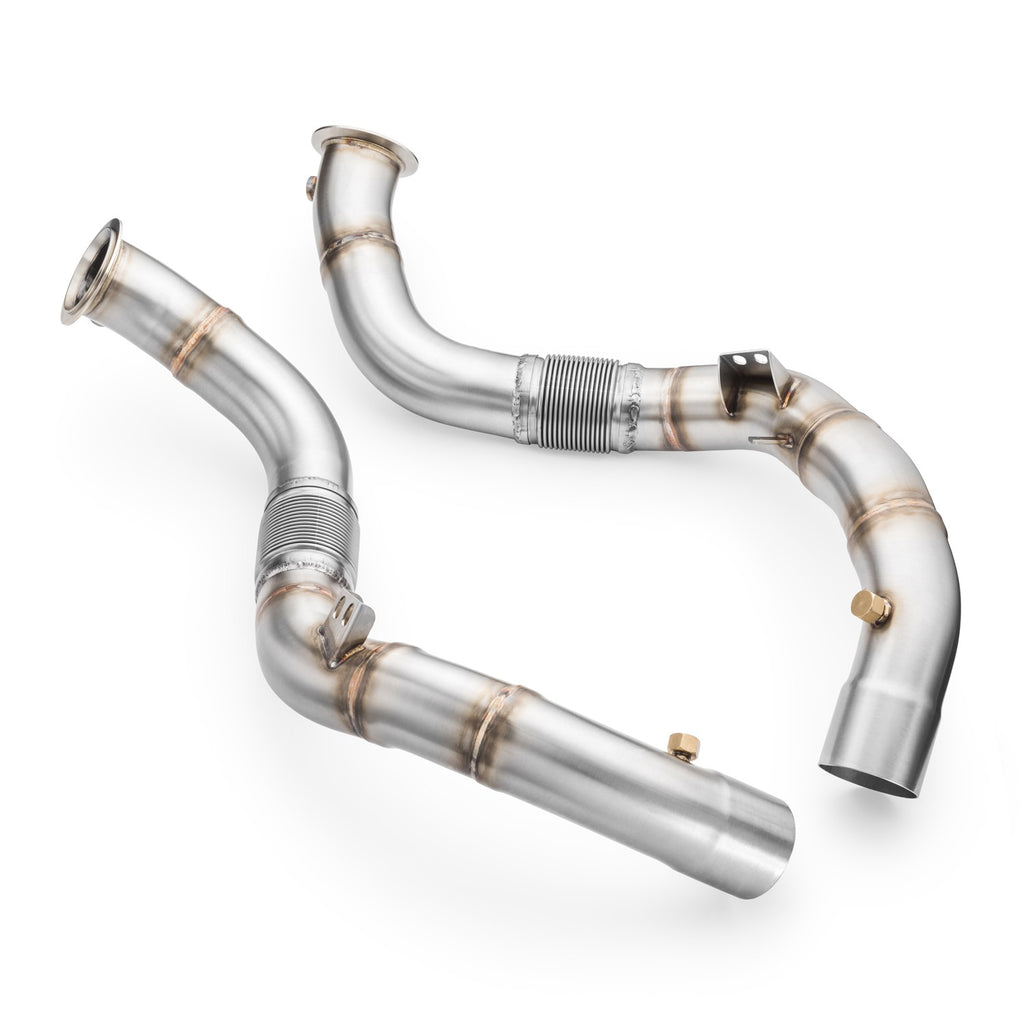 Downpipe sportivo BMW M5 F90 in acciaio inox 76mm