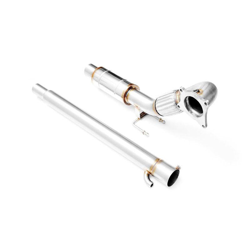 Downpipe sportivo Audi A3 8P 1.8, 2.0 TFSI in acciaio inox 76mm