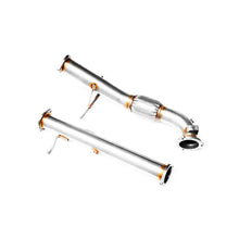 Carica l'immagine nel visualizzatore di Gallery, Downpipe sportivo Ford Focus RS Mk2 2.5T in acciaio inox 76mm
