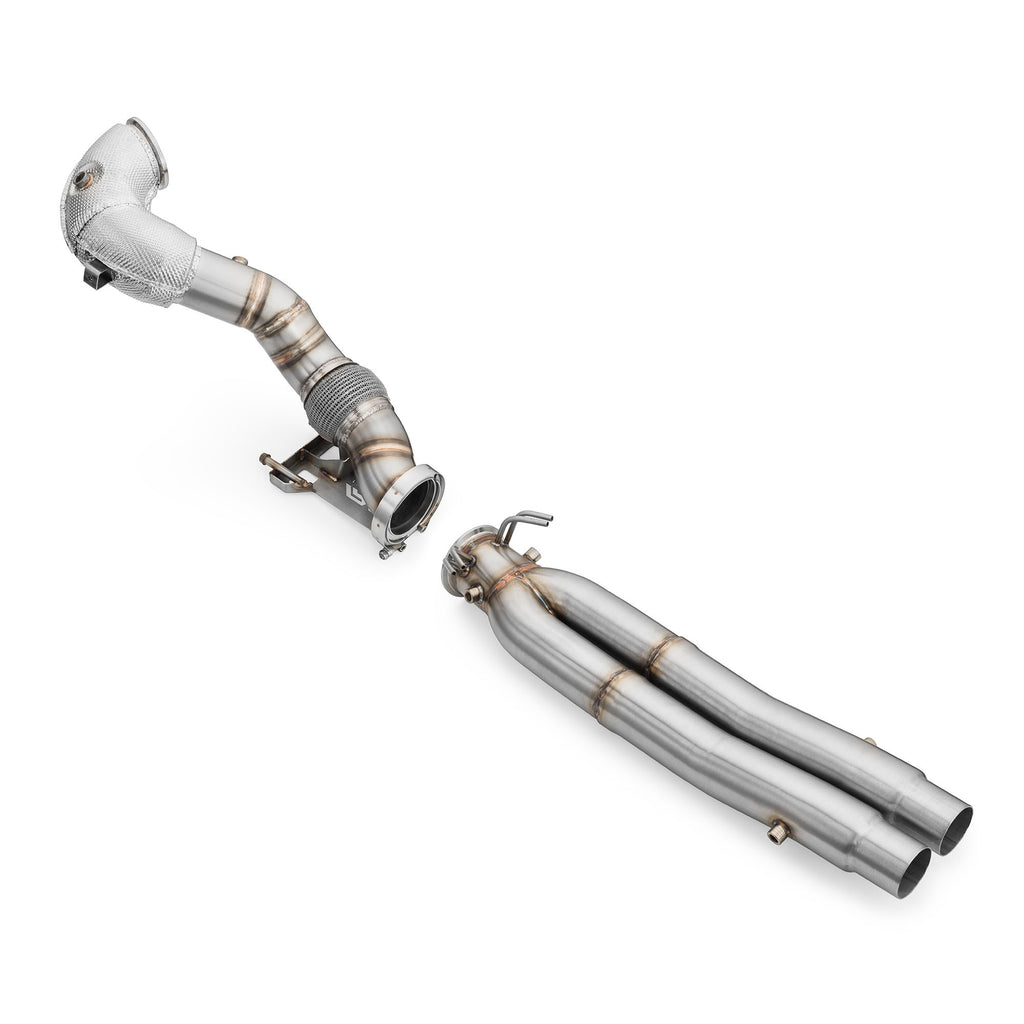 Downpipe sportivo Audi TTRS 2.5 TFSI in acciaio inox 76mm