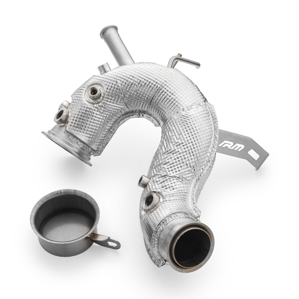 Downpipe con GPF delete Volkswagen Golf R in acciaio inox 76mm