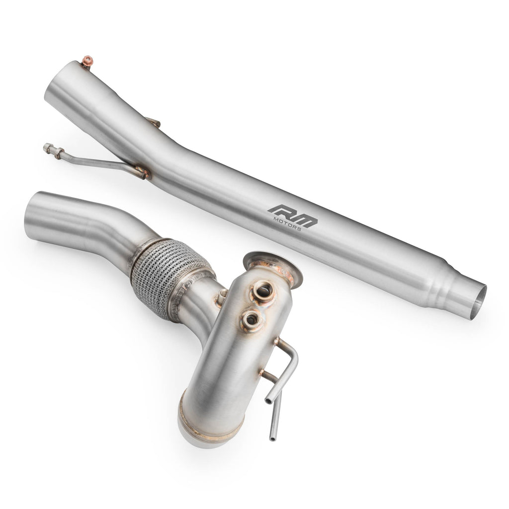 Downpipe sportivo Volkswagen Golf, Polo Jetta Mk5 1.6, 2.0 TDI in acciaio inox 76mm