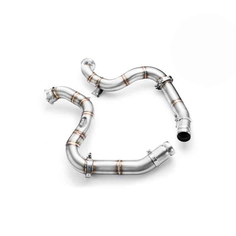 Downpipe sportivo Mercedes-Benz W205 C63 AMG 4.0i V8 Bi-Turbo in acciaio inox 76mm