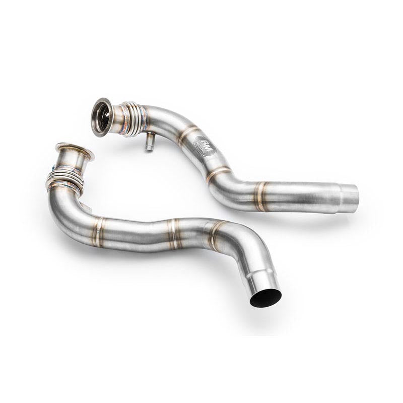 Downpipe sportivo BMW F85 X5 M S63R in acciaio inox 76mm