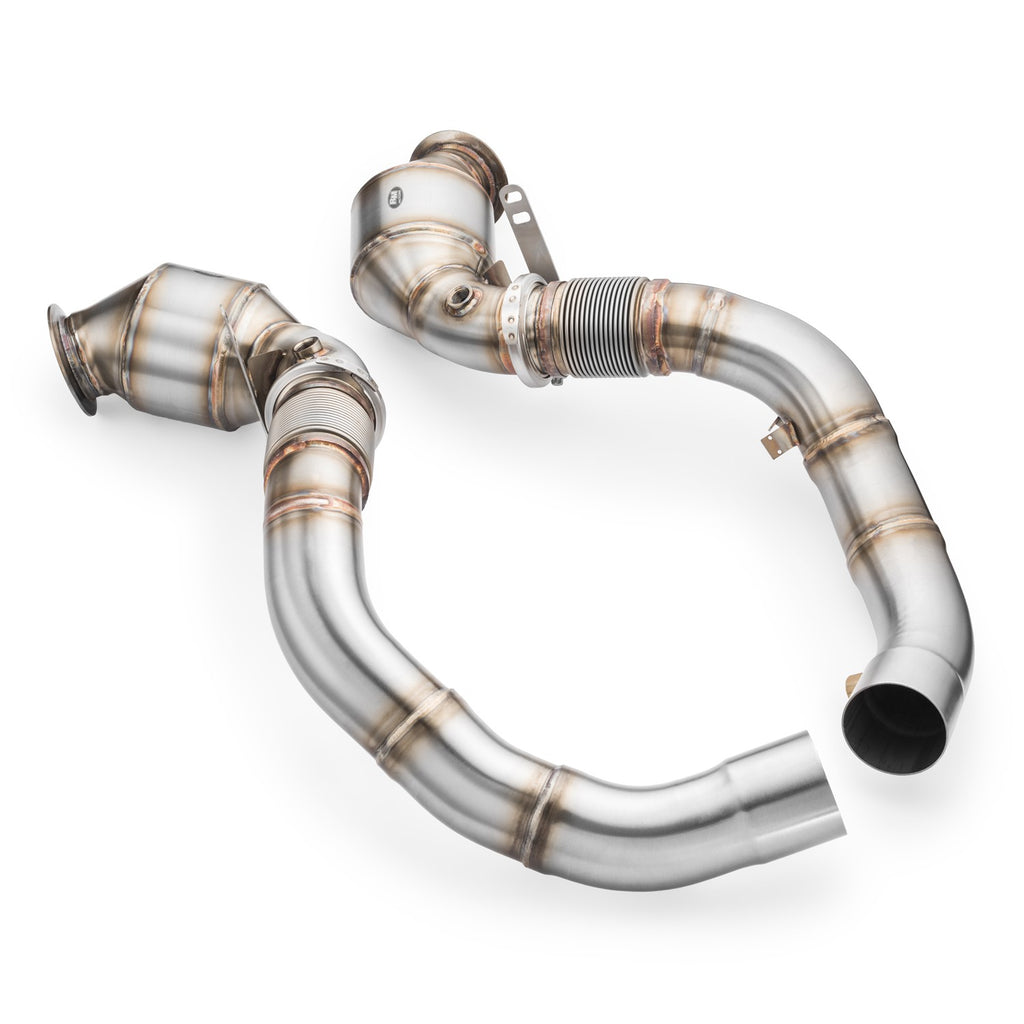 Downpipe sportivo BMW M8 F92 in acciaio inox 76mm