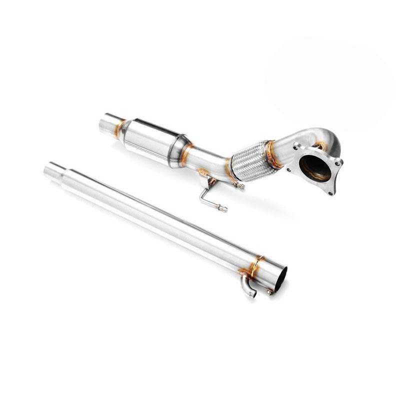 Downpipe sportivo Audi A3 8P 1.8, 2.0 TFSI in acciaio inox 76mm