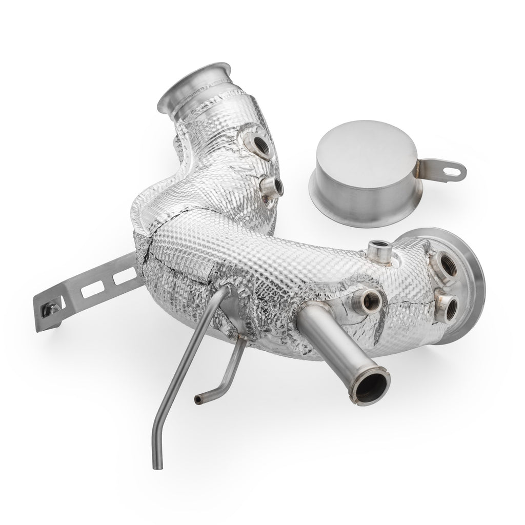 Downpipe sportivo Volkswagen Golf VIII 2.0 TDI GTD in acciaio inox 76mm