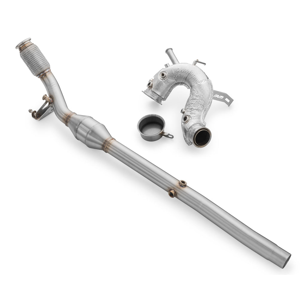 Downpipe con GPF delete Volkswagen Golf R in acciaio inox 76mm
