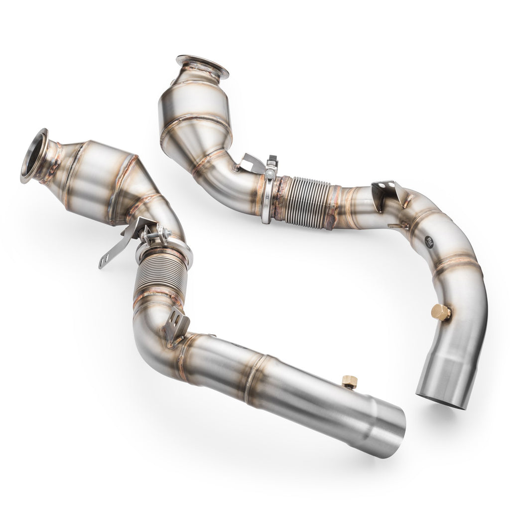 Downpipe sportivo BMW M5 F90 in acciaio inox 76mm
