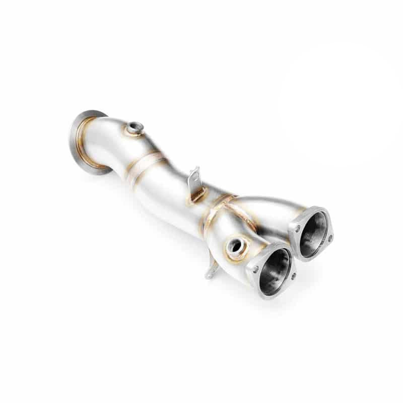 Downpipe sportivo BMW Serie 3 E90, E91, E92 335ix N55 in acciaio inox 76mm