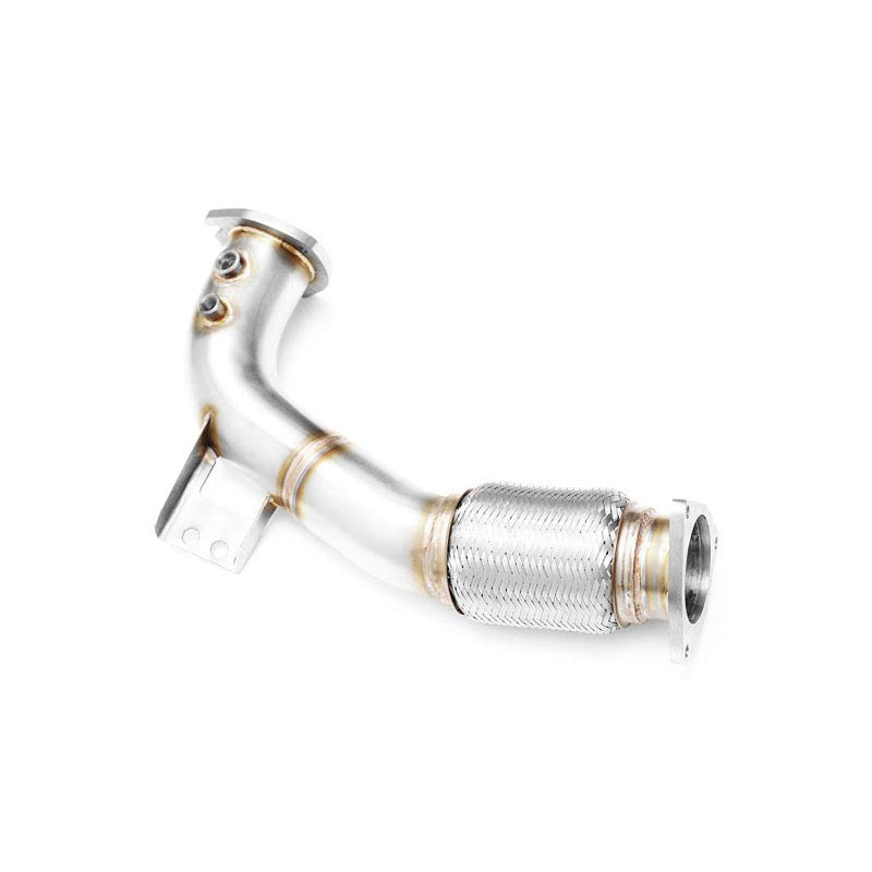 Downpipe sportivo Volvo V70 Mk3 2.4D D5 in acciaio inox 76mm