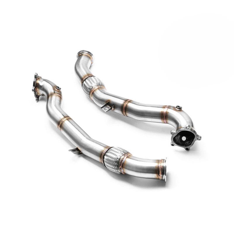 Downpipe sportivo Audi S6, S7, RS6, RS7 4.0 TFSI in acciaio inox 76mm