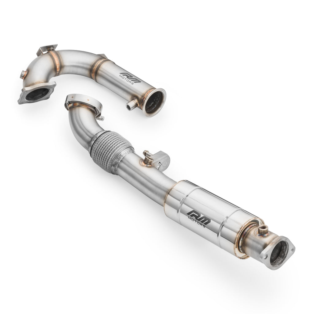 Downpipe sportivo Hyundai i20N in acciaio inox 76mm