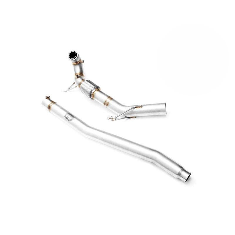 Downpipe sportivo Volkswagen Passat B6, B7 2.0 TDI in acciaio inox 76mm
