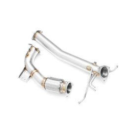Downpipe sportivo Volvo XC60, 70, V70, S60 2.4D D5 in acciaio inox 76mm