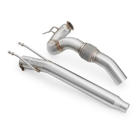 Downpipe sportivo Volkswagen Golf, Polo Jetta Mk5 1.6, 2.0 TDI in acciaio inox 76mm