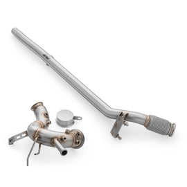 Downpipe con GPF delete Volkswagen Golf R in acciaio inox 76mm