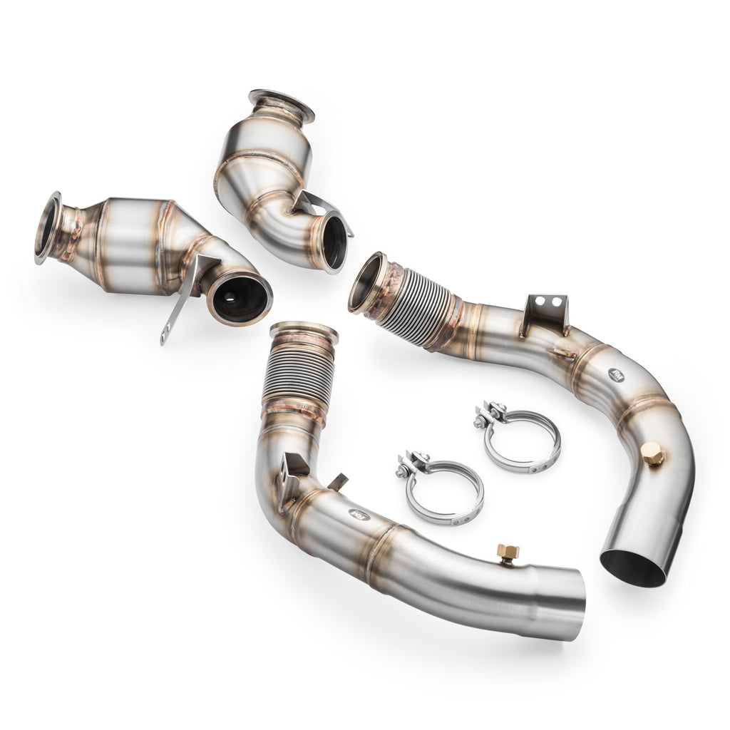 Downpipe sportivo BMW M5 F90 in acciaio inox 76mm