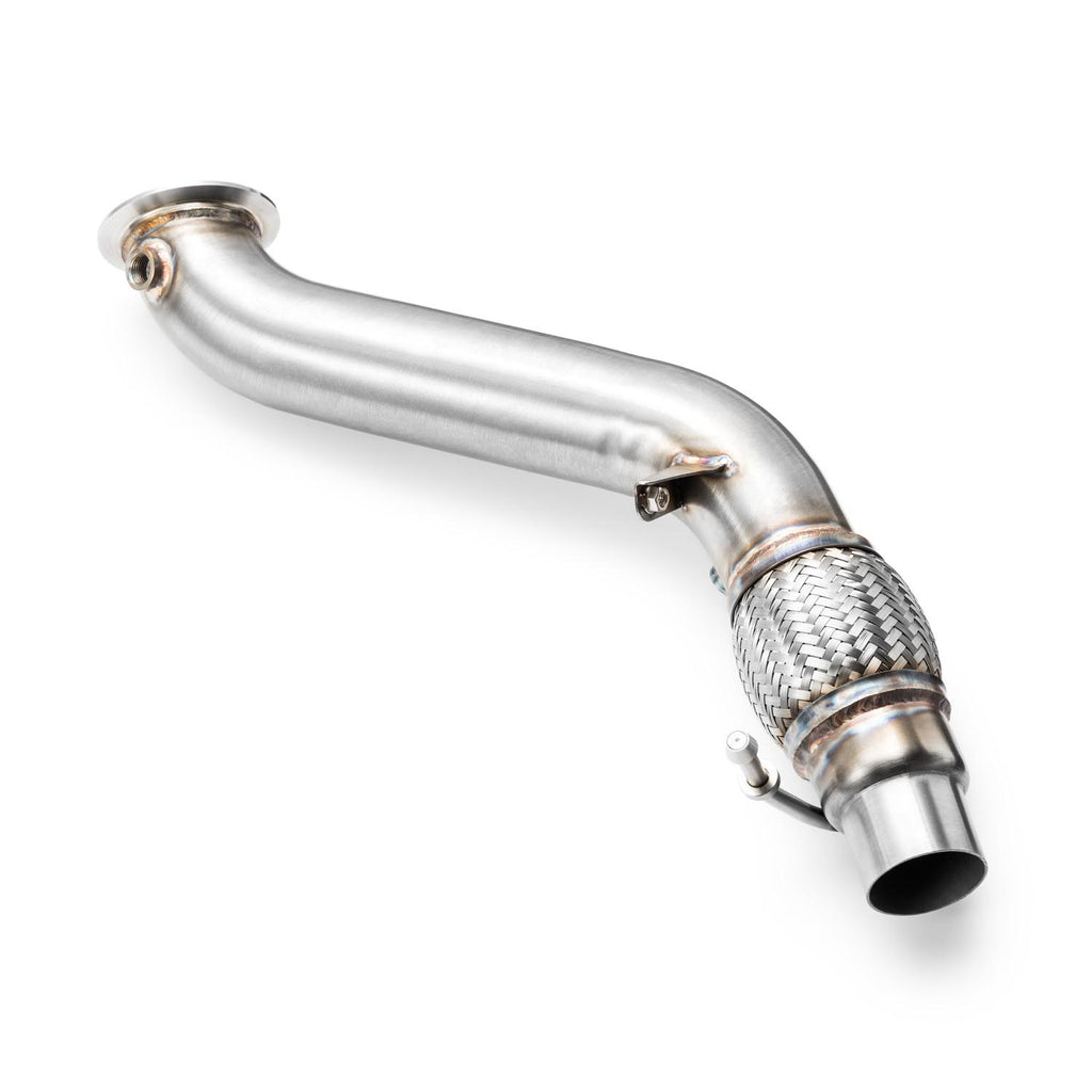 Downpipe sportivo BMW Serie 1 F20, F21 114i, 116i, 118i N13 in acciaio inox 76mm