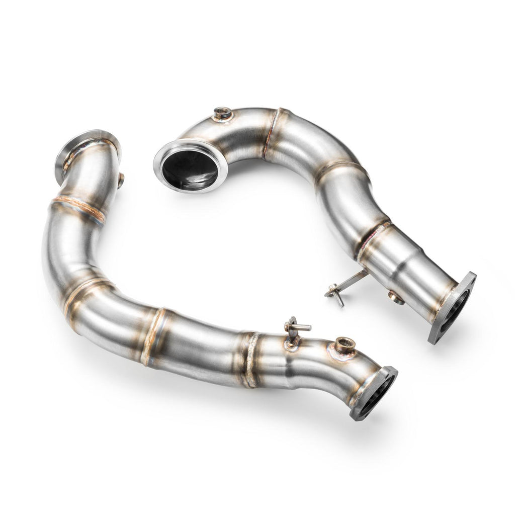Downpipe sportivo BMW Serie 3 E90, E91, E92, E93 335i, 335ix N54 in acciaio inox 76mm