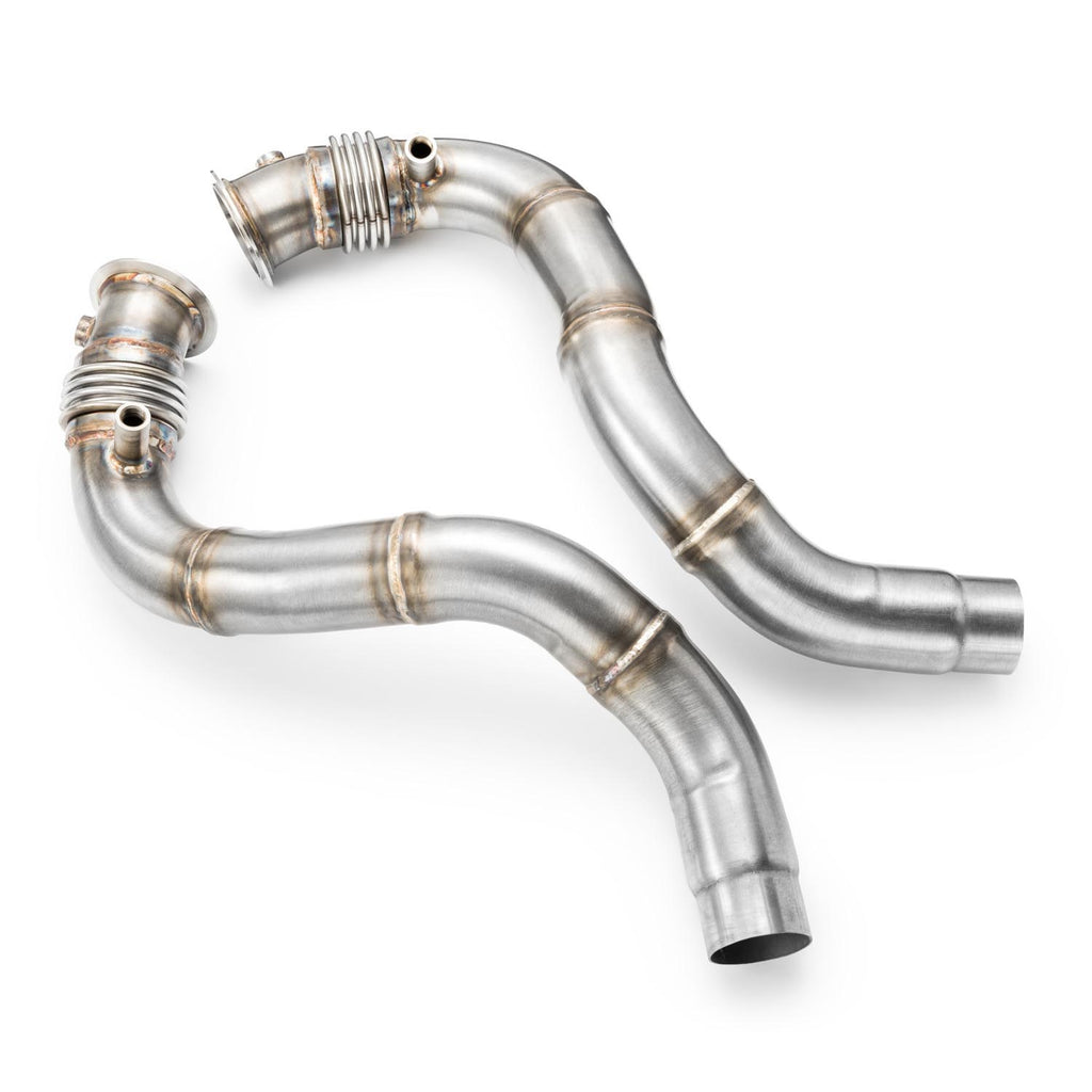 Downpipe sportivo BMW F86 X6 M S63B in acciaio inox 76mm