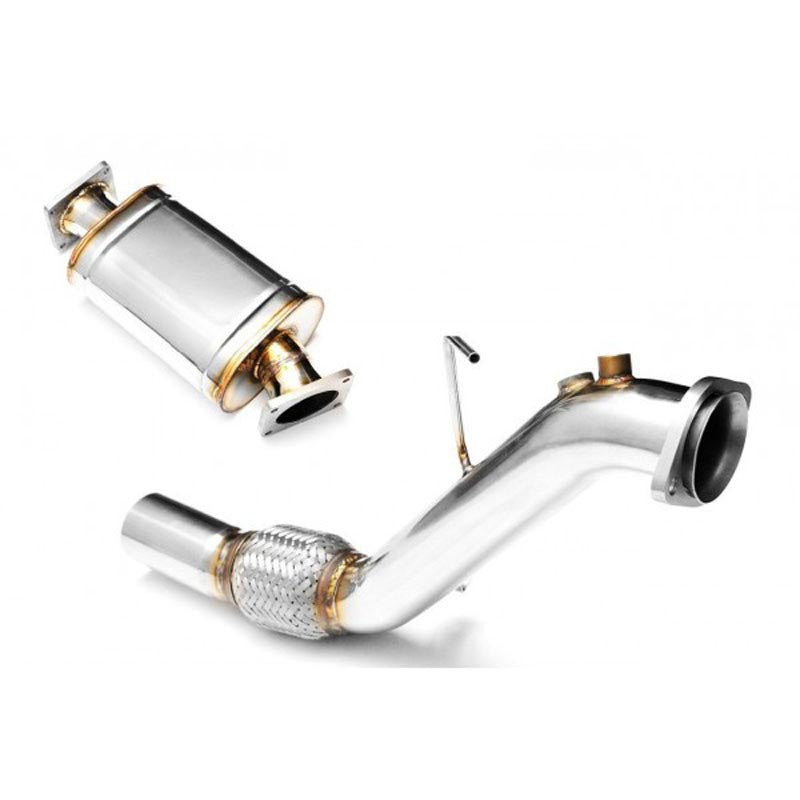 Downpipe sportivo BMW Serie 5 E60, E61 525d, 530d M57N in acciaio inox 63,5mm