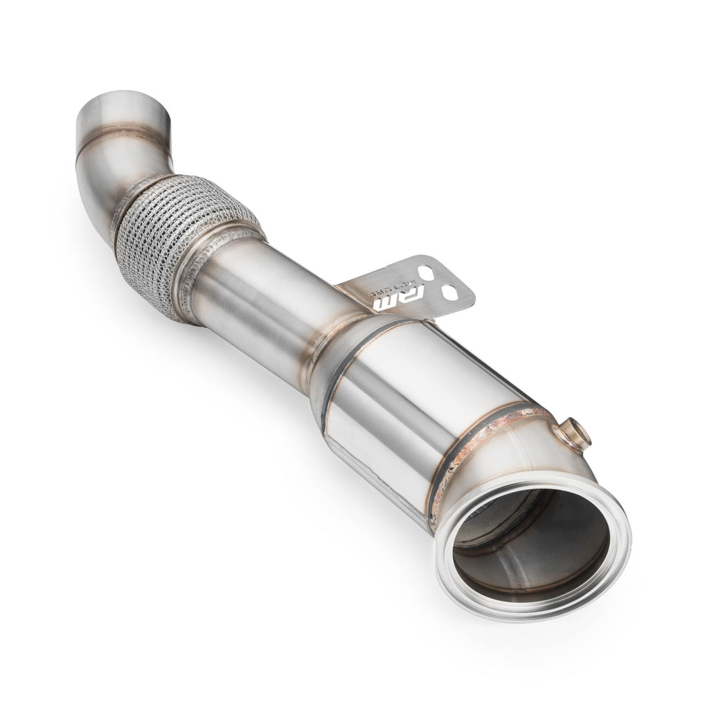Downpipe sportivo BMW Serie 3 F30 LCI, F31 LCI 340i, 340ix B58 in acciaio inox 80mm